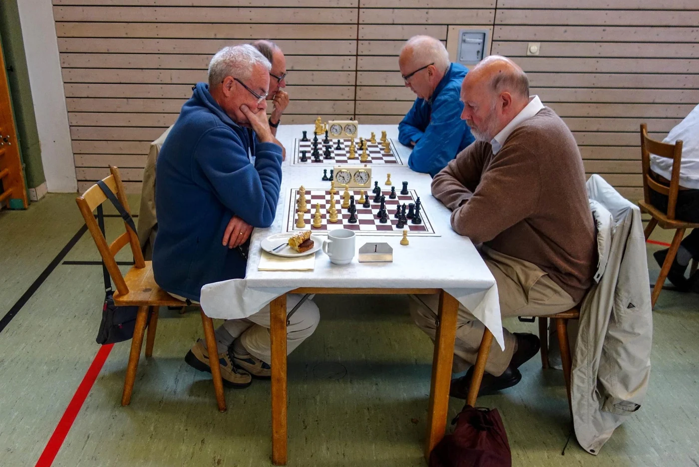 Partien am ersten Brett bei der Familienmeisterschaft 2014